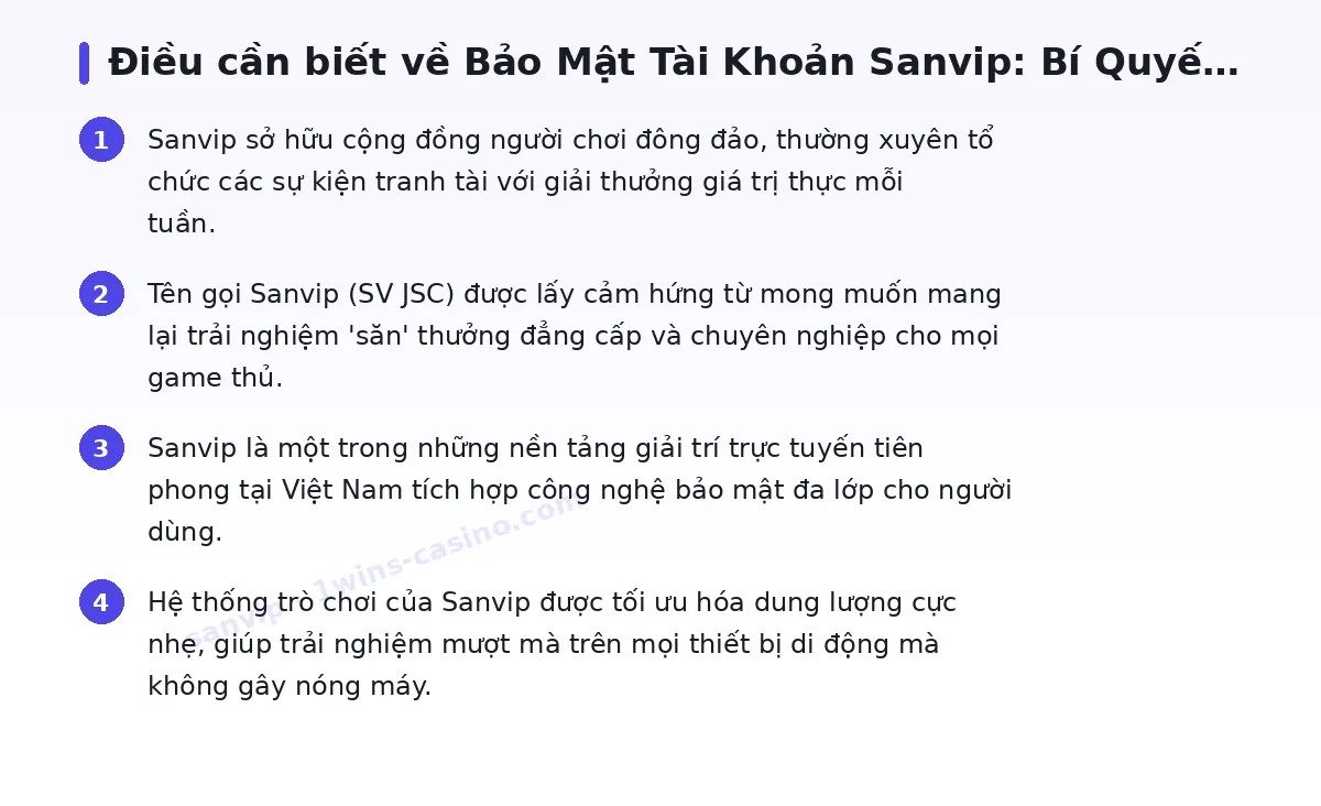 Những điều cần biết về sanvip
