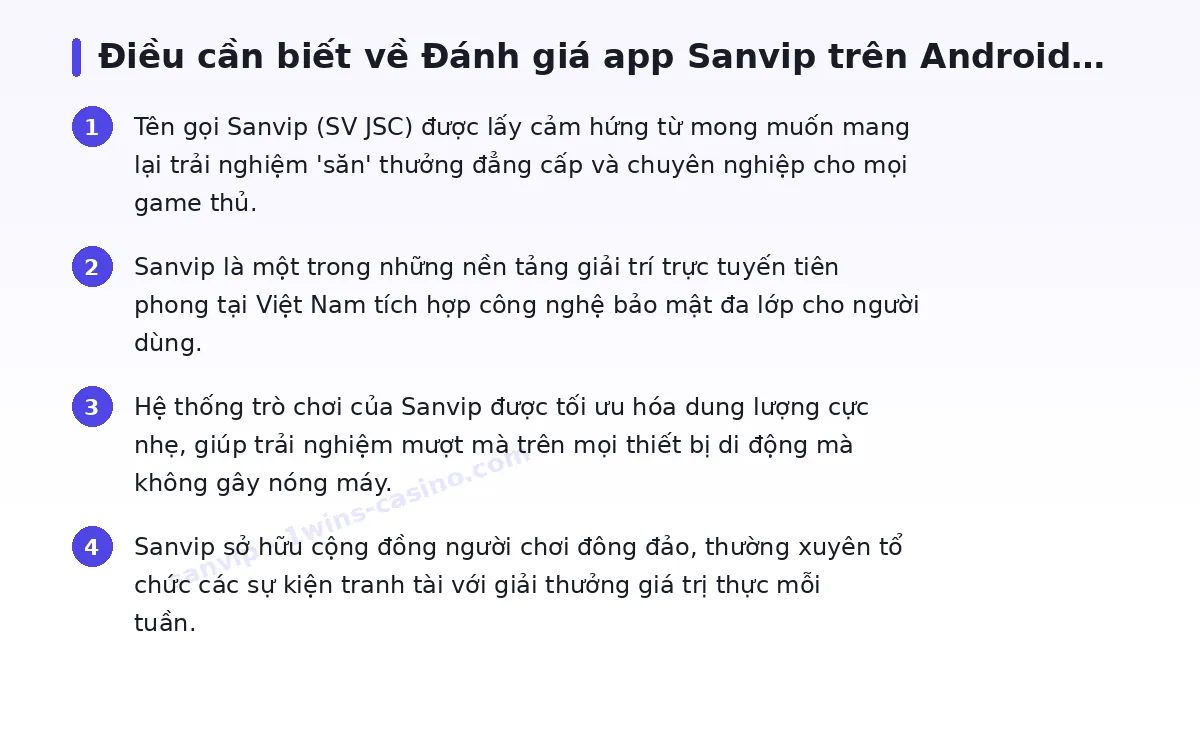 Những điều cần biết về sanvip