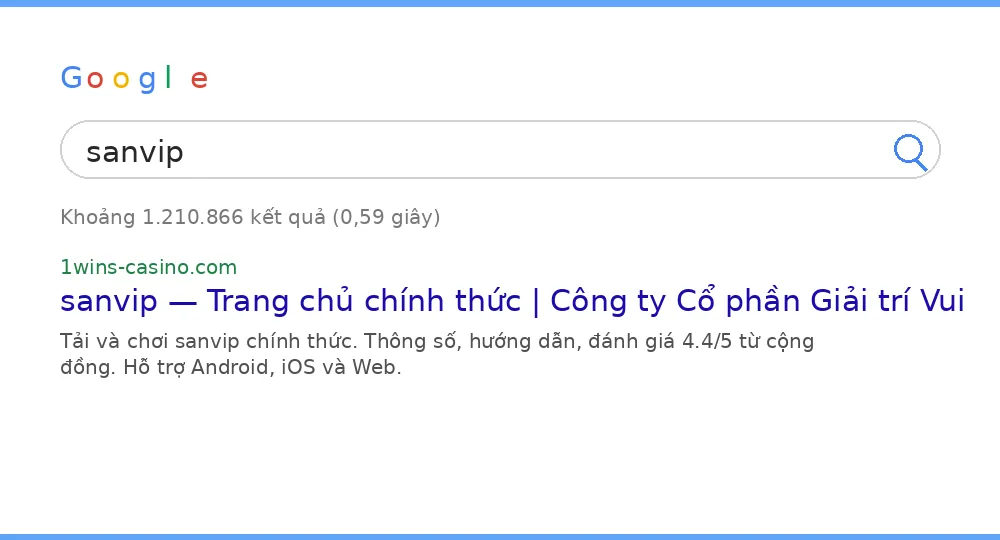 Cách tìm sanvip trên Google