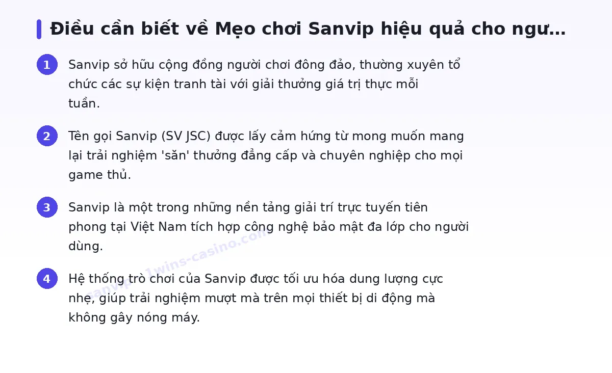 Những điều cần biết về sanvip